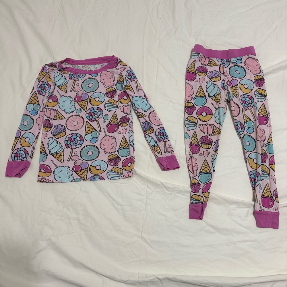 OG Little Sleepies Pink Sweet Treats Two Piece 2T LS Bamboo